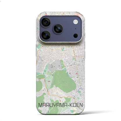 【円山公園（北海道）】地図柄iPhoneケース（バックカバータイプ）