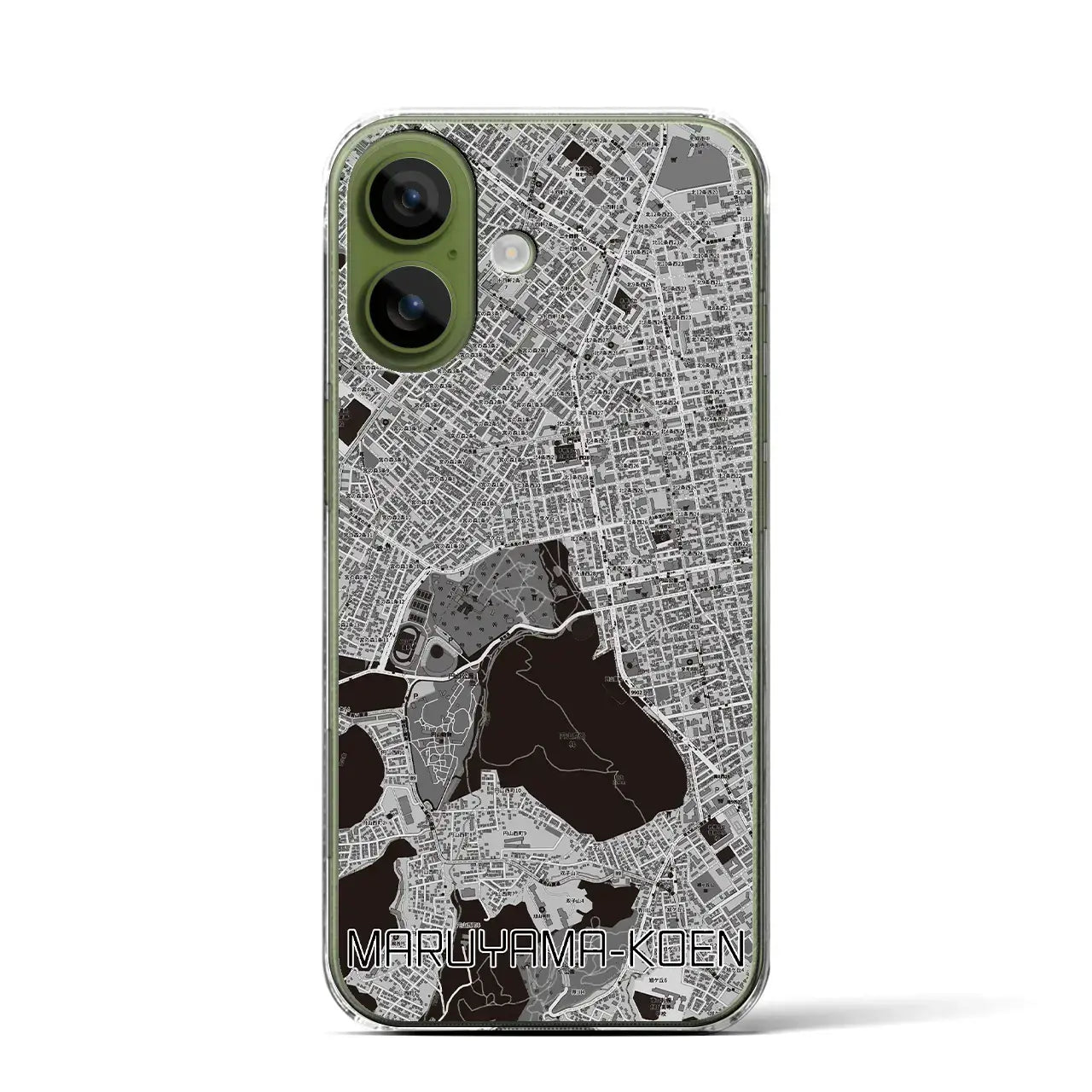 【円山公園（北海道）】地図柄iPhoneケース（クリアタイプ）