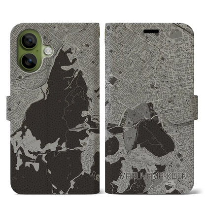 【円山公園（北海道）】地図柄iPhoneケース（手帳タイプ）