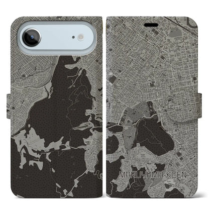 【円山公園（北海道）】地図柄iPhoneケース（手帳タイプ）