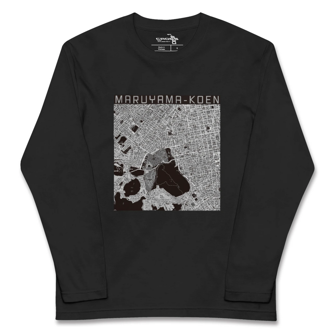 【円山公園(北海道)】地図柄ロングスリーブTシャツ