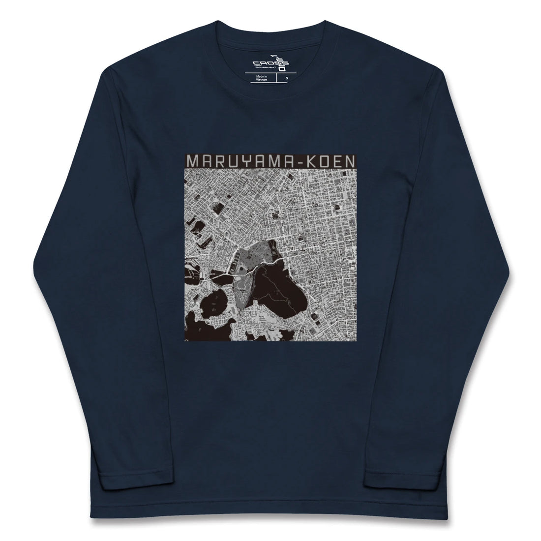 【円山公園(北海道)】地図柄ロングスリーブTシャツ