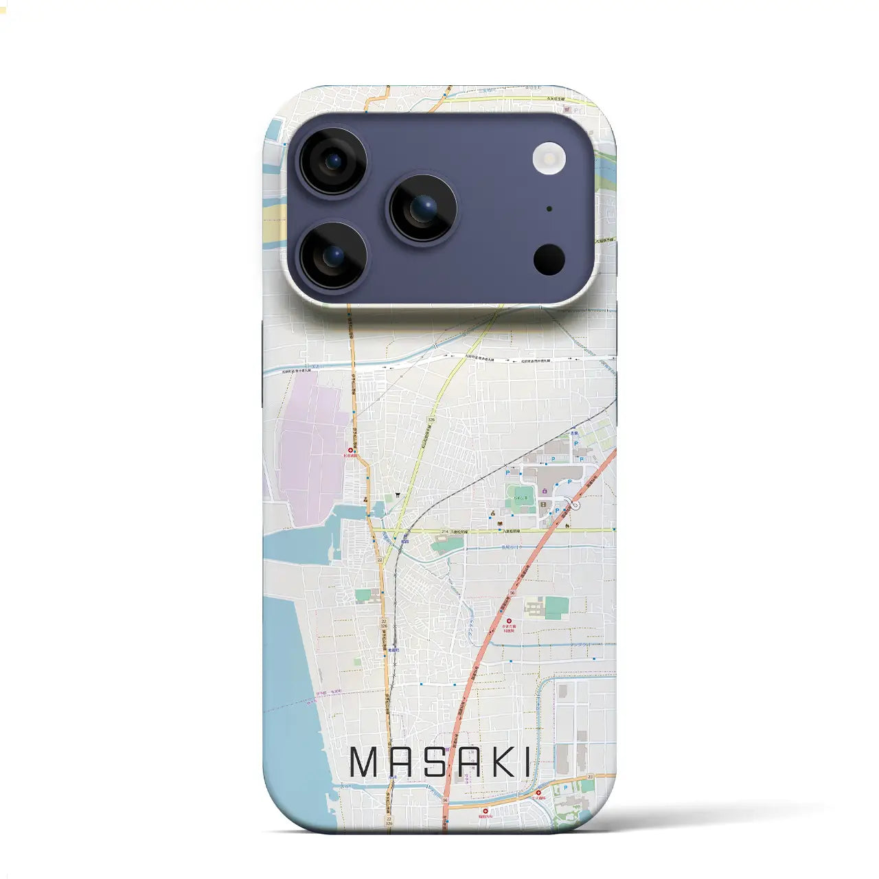 【松前（愛媛県）】地図柄iPhoneケース（バックカバータイプ）