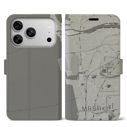 【松前（愛媛県）】地図柄iPhoneケース（手帳タイプ）