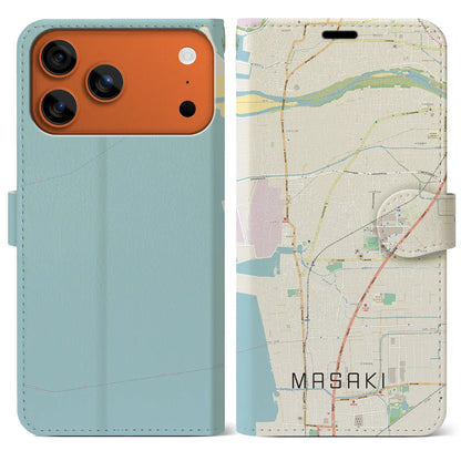 【松前（愛媛県）】地図柄iPhoneケース（手帳タイプ）