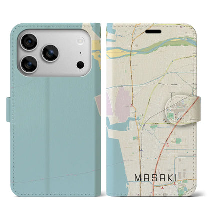 【松前（愛媛県）】地図柄iPhoneケース（手帳タイプ）