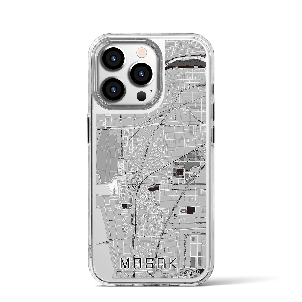【松前（愛媛県）】地図柄iPhoneケース（MagSafeタイプ）