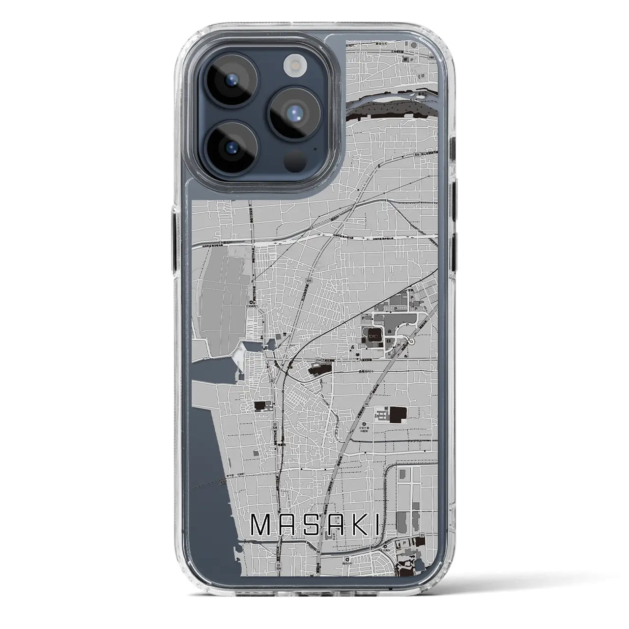 【松前（愛媛県）】地図柄iPhoneケース（MagSafeタイプ）