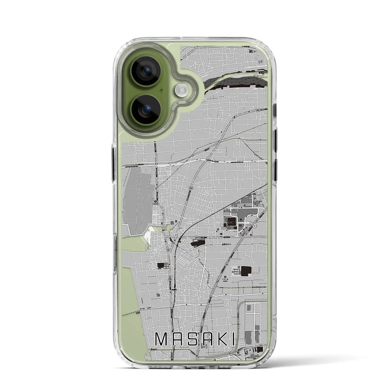 【松前（愛媛県）】地図柄iPhoneケース（MagSafeタイプ）