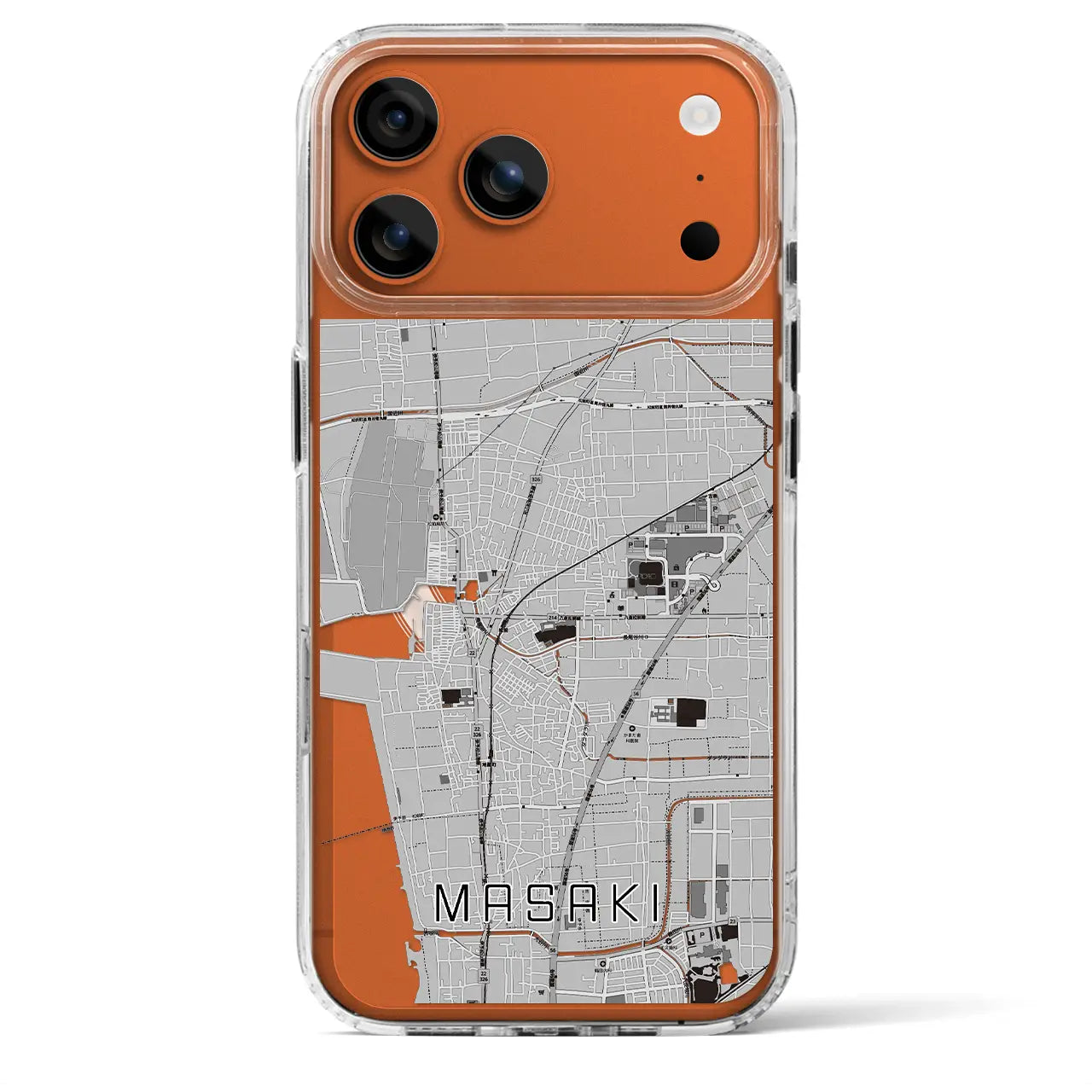 【松前（愛媛県）】地図柄iPhoneケース（MagSafeタイプ）