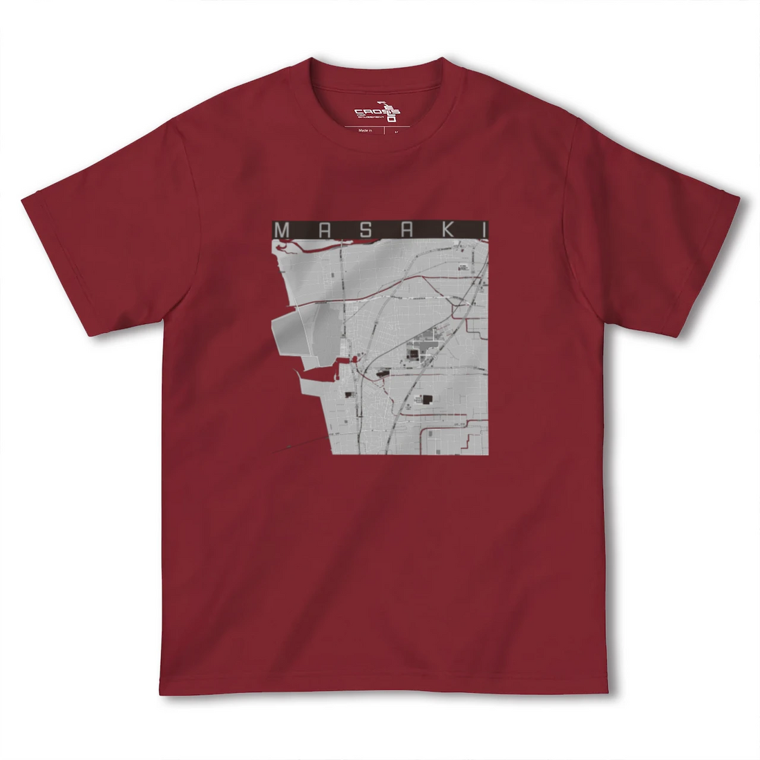 【松前(愛媛県)】地図柄ヘビーウェイトTシャツ