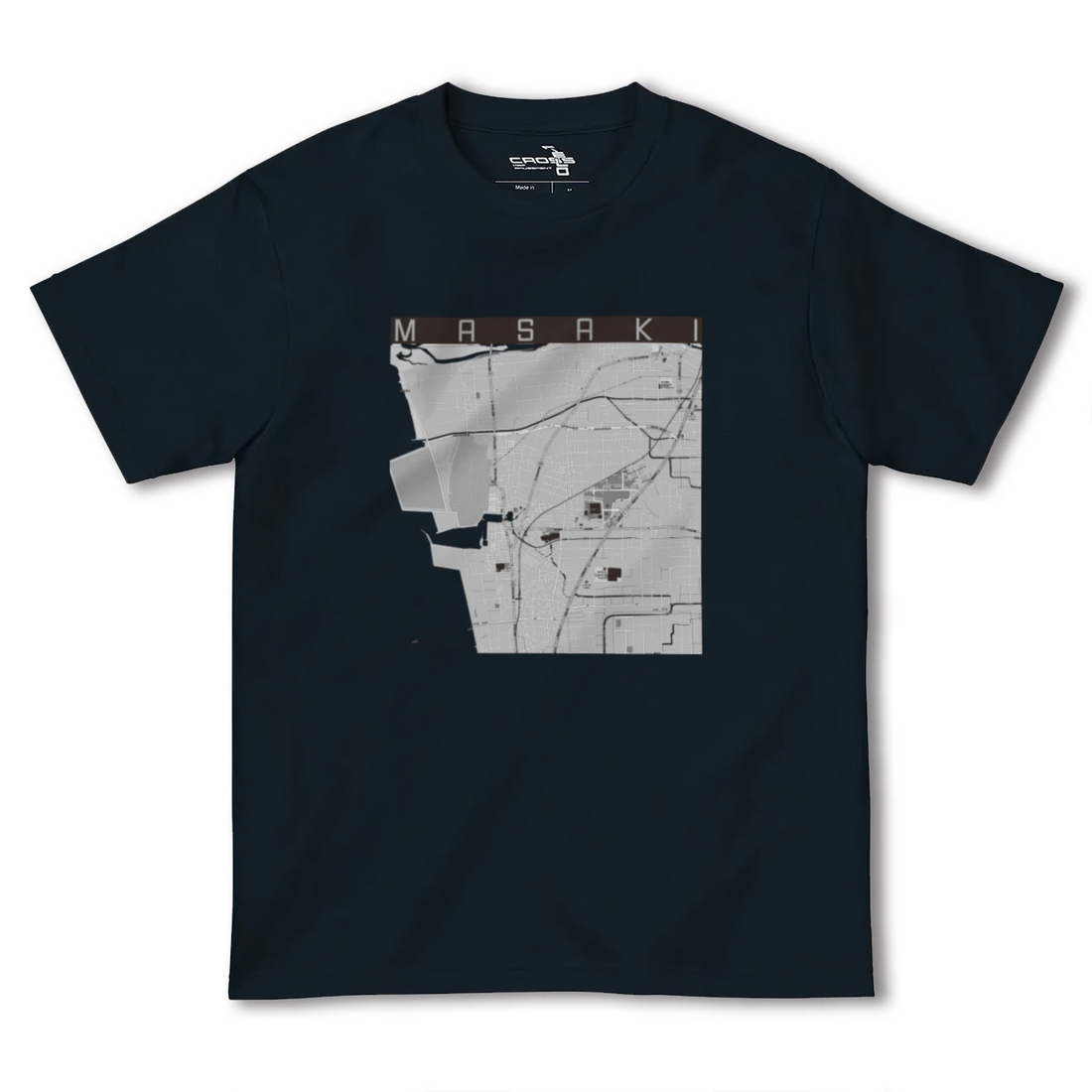 【松前(愛媛県)】地図柄ヘビーウェイトTシャツ