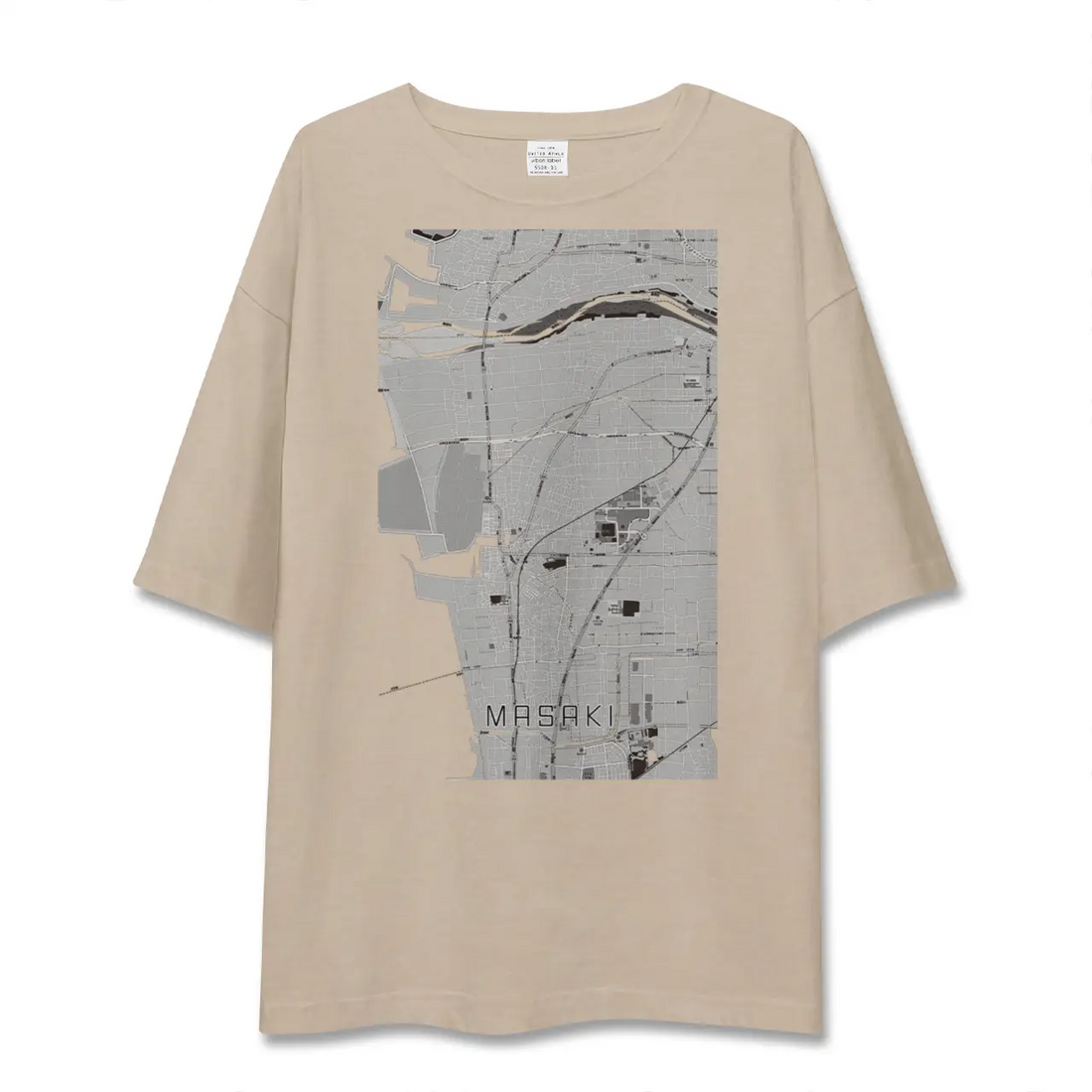 【松前（愛媛県）】地図柄ビッグシルエットTシャツ