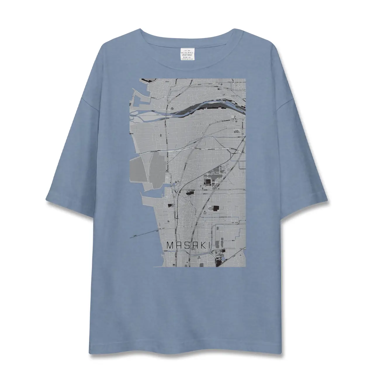 【松前（愛媛県）】地図柄ビッグシルエットTシャツ