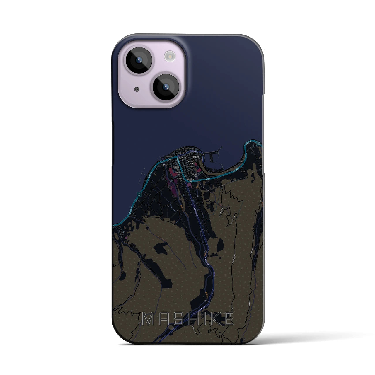 【増毛（北海道）】地図柄iPhoneケース（バックカバータイプ）