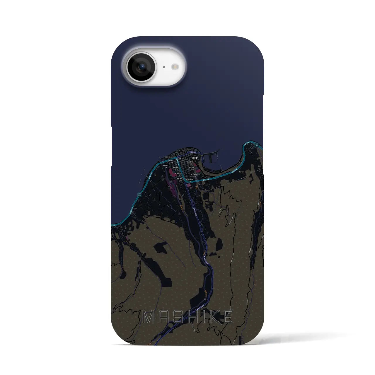 【増毛（北海道）】地図柄iPhoneケース（バックカバータイプ）