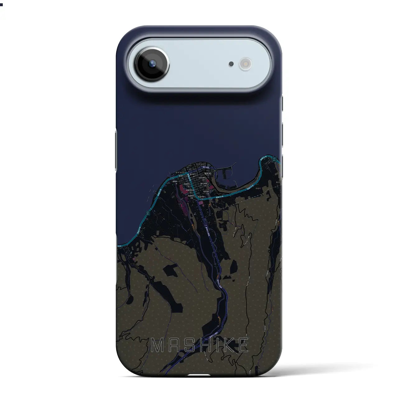 【増毛（北海道）】地図柄iPhoneケース（バックカバータイプ）