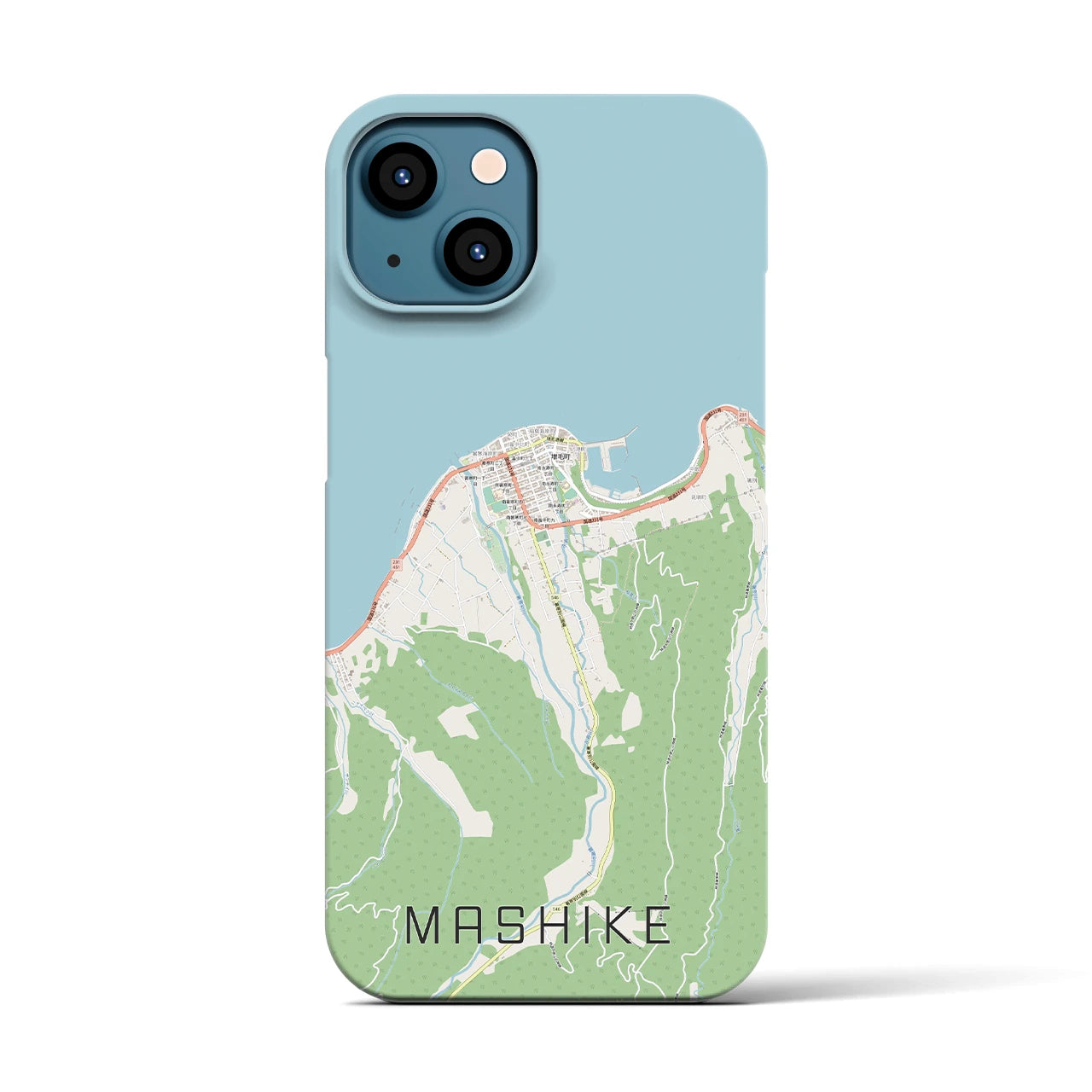 【増毛（北海道）】地図柄iPhoneケース（バックカバータイプ）