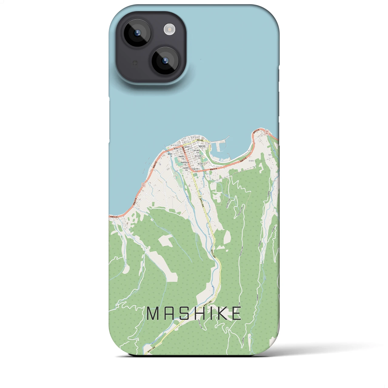 【増毛（北海道）】地図柄iPhoneケース（バックカバータイプ）