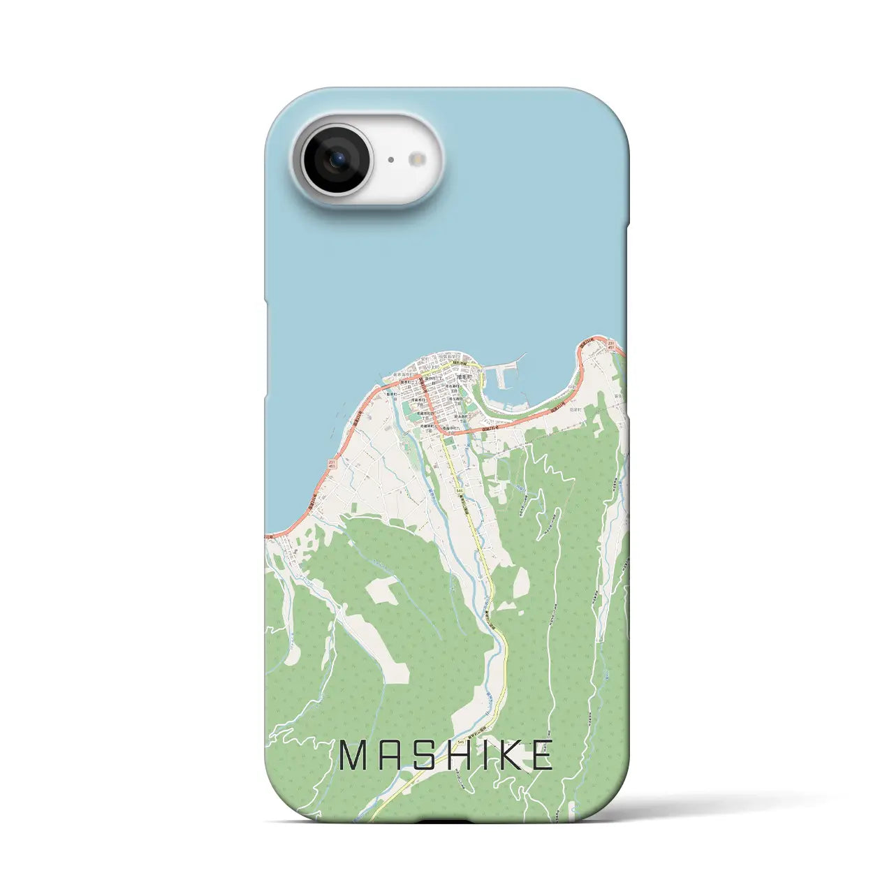 【増毛（北海道）】地図柄iPhoneケース（バックカバータイプ）