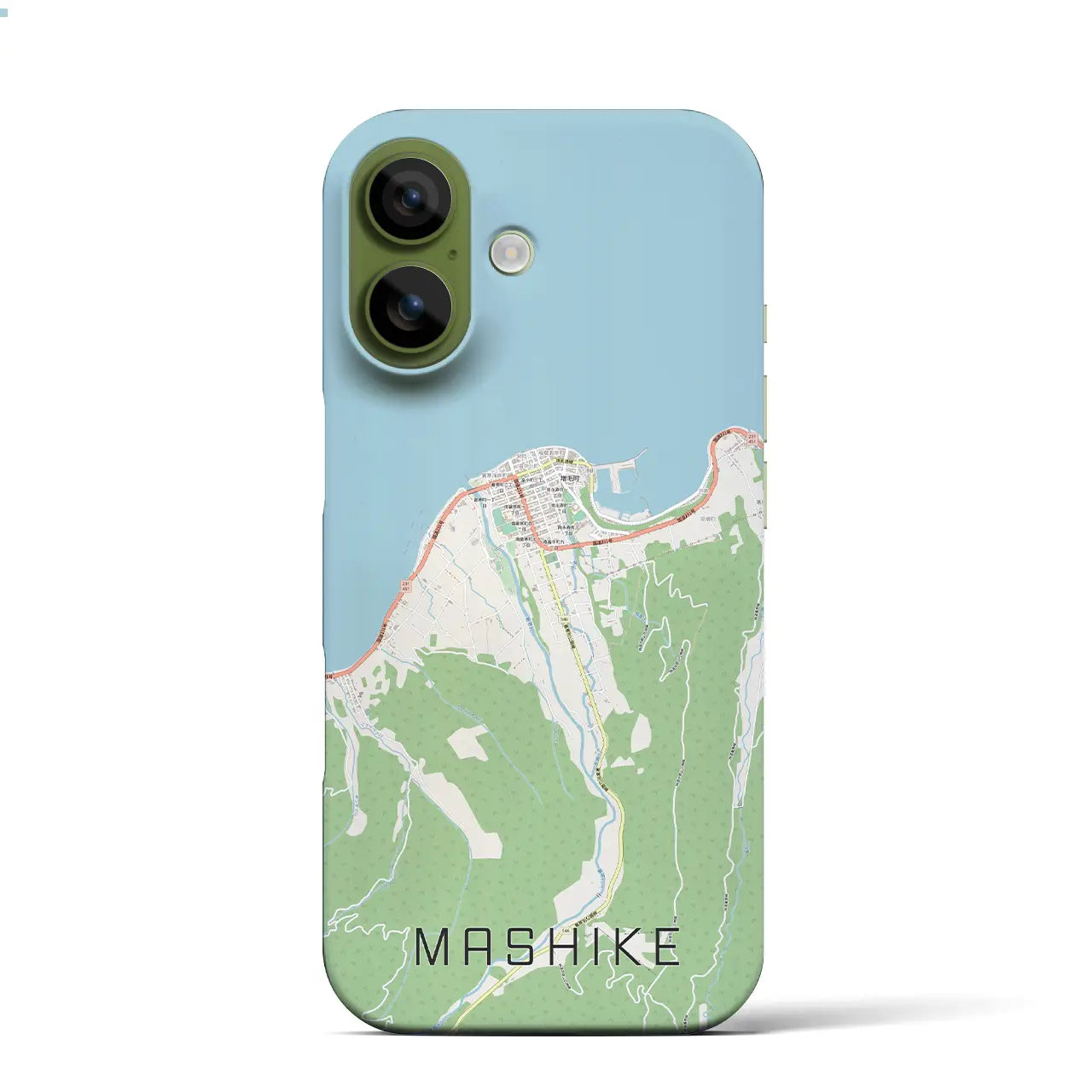 【増毛（北海道）】地図柄iPhoneケース（バックカバータイプ）ブラック・iPhone 17 Pro Max 用