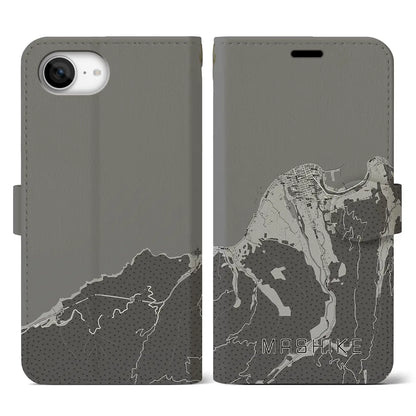 【増毛（北海道）】地図柄iPhoneケース（手帳タイプ）