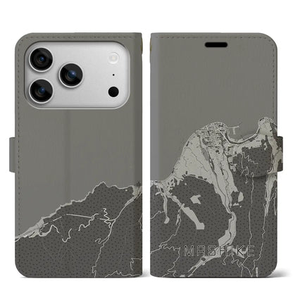 【増毛（北海道）】地図柄iPhoneケース（手帳タイプ）