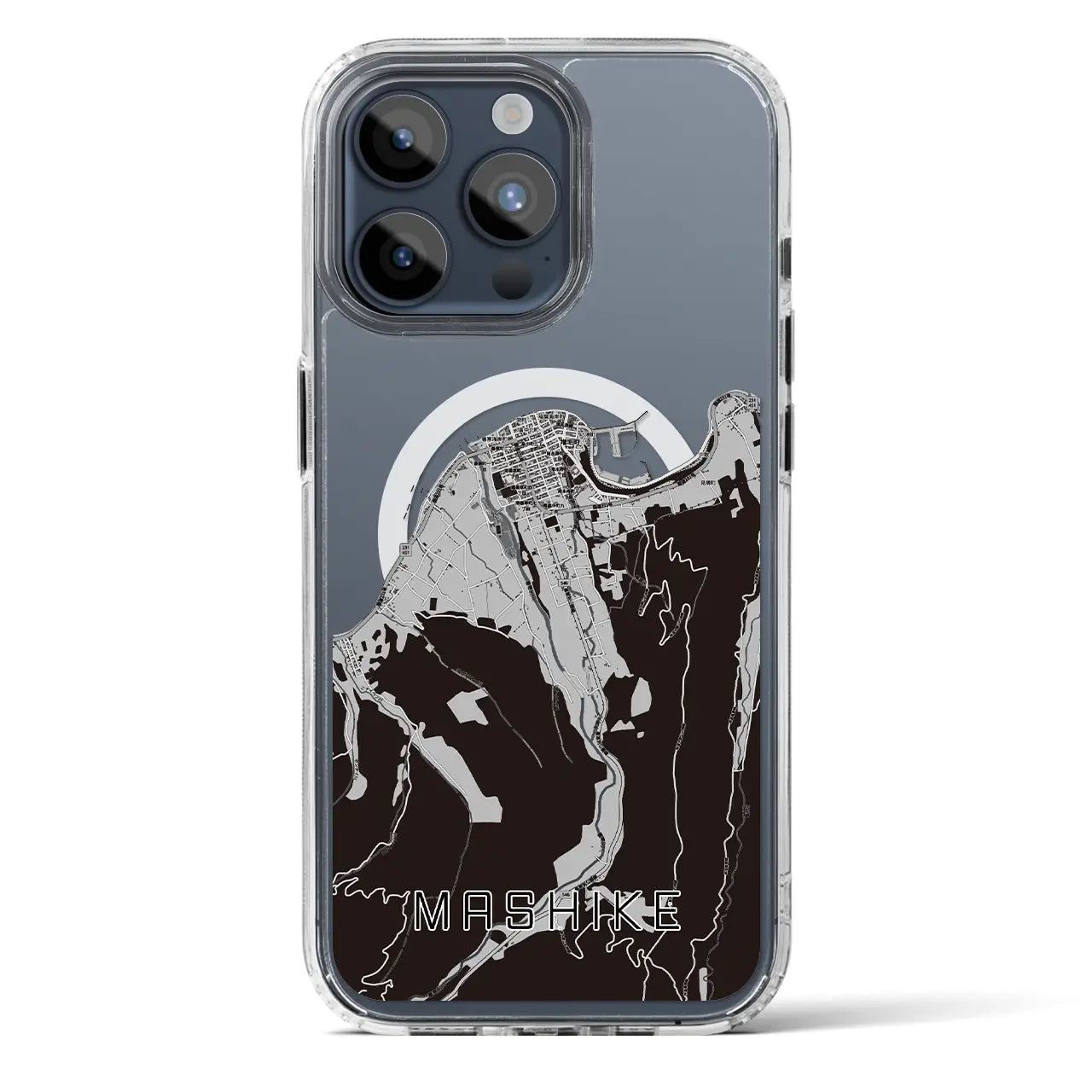 【増毛（北海道）】地図柄iPhoneケース（MagSafeタイプ）