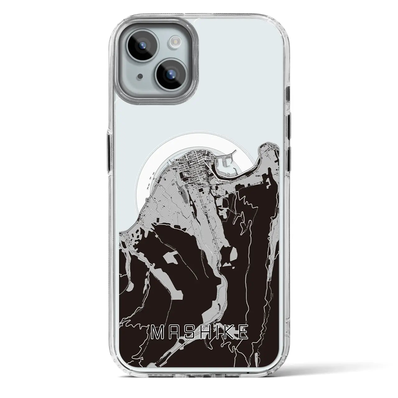 【増毛（北海道）】地図柄iPhoneケース（MagSafeタイプ）
