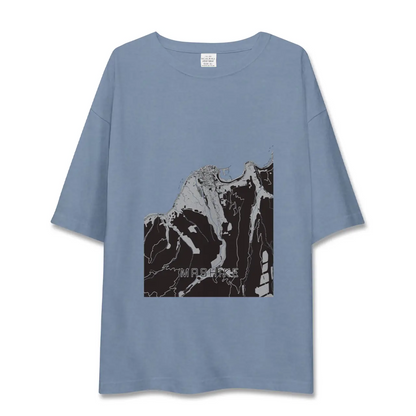 【増毛（北海道）】地図柄ビッグシルエットTシャツ