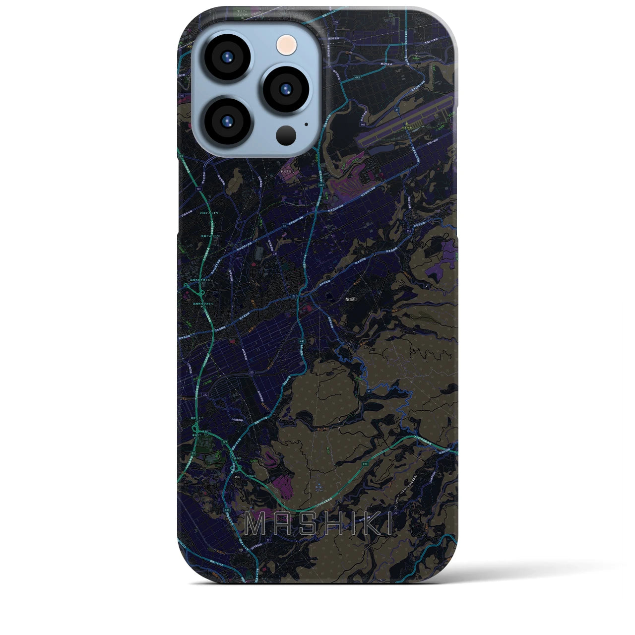 【益城（熊本県）】地図柄iPhoneケース（バックカバータイプ）