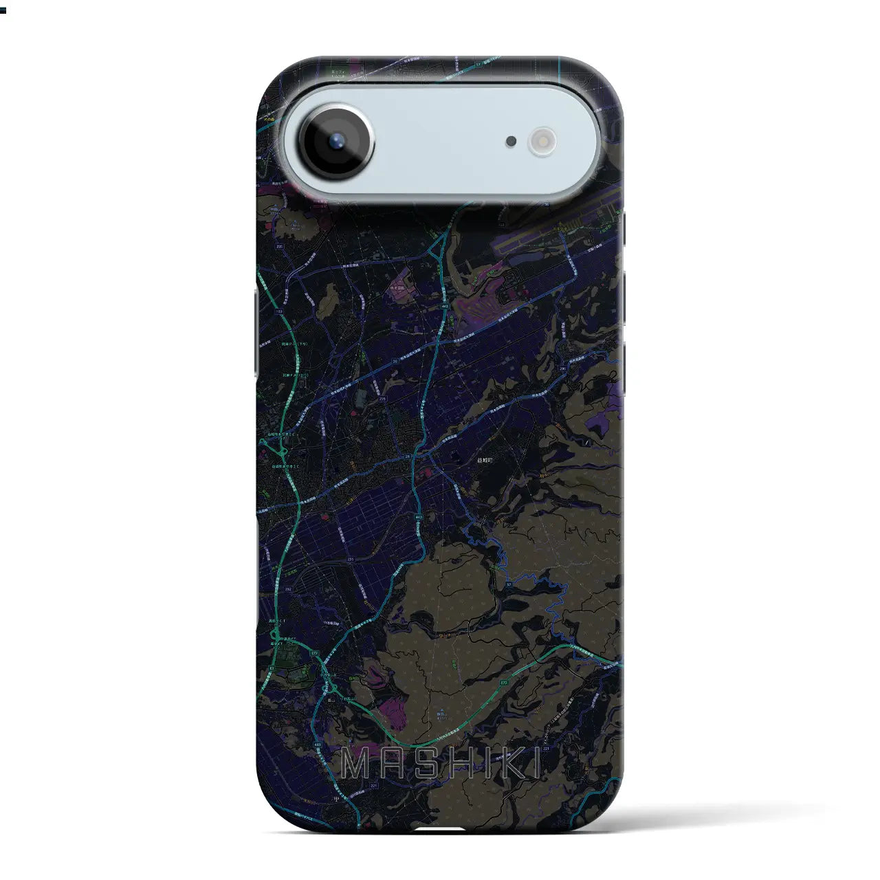 【益城（熊本県）】地図柄iPhoneケース（バックカバータイプ）