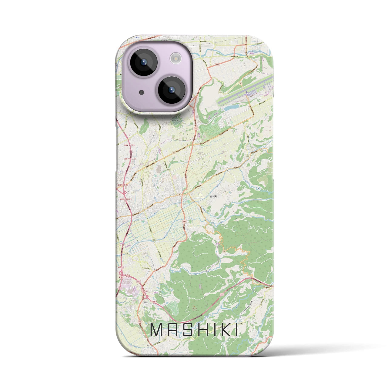 【益城（熊本県）】地図柄iPhoneケース（バックカバータイプ）