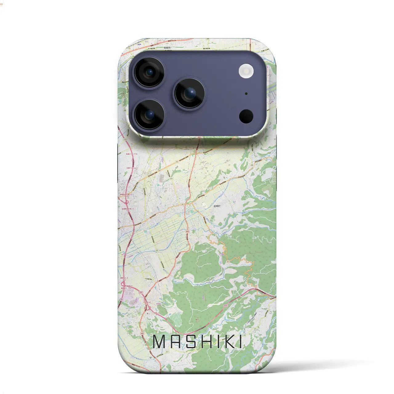 【益城（熊本県）】地図柄iPhoneケース（バックカバータイプ）ナチュラル・iPhone 17 Pro Max 用