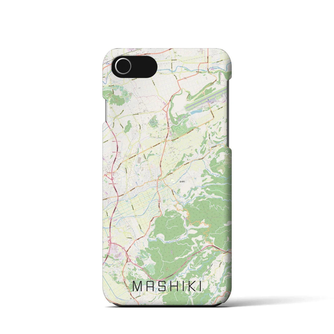 【益城（熊本県）】地図柄iPhoneケース（バックカバータイプ）