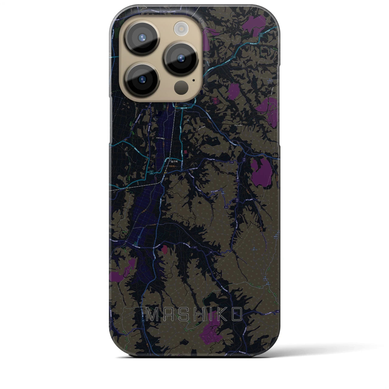 【益子（栃木県）】地図柄iPhoneケース（バックカバータイプ）