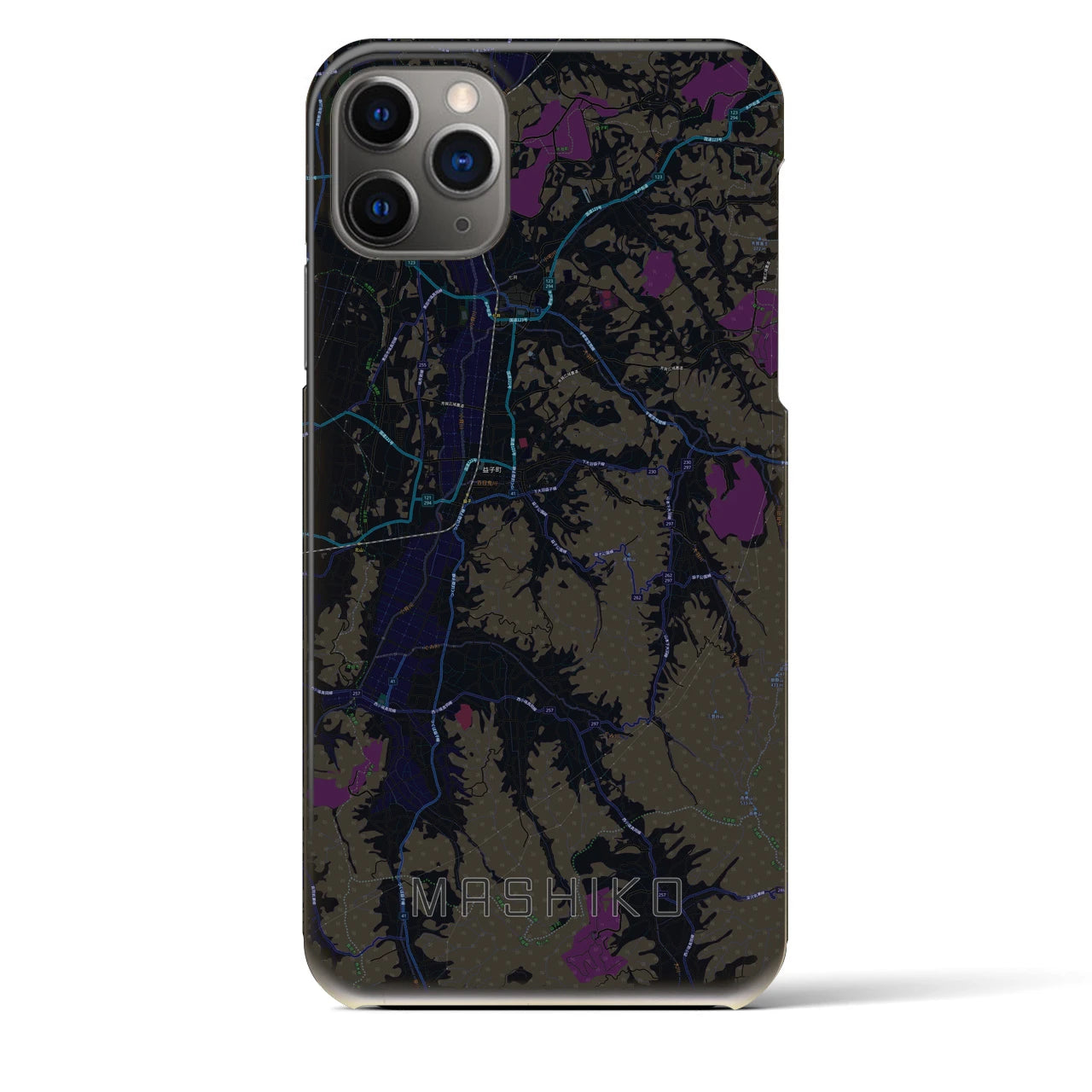 【益子（栃木県）】地図柄iPhoneケース（バックカバータイプ）