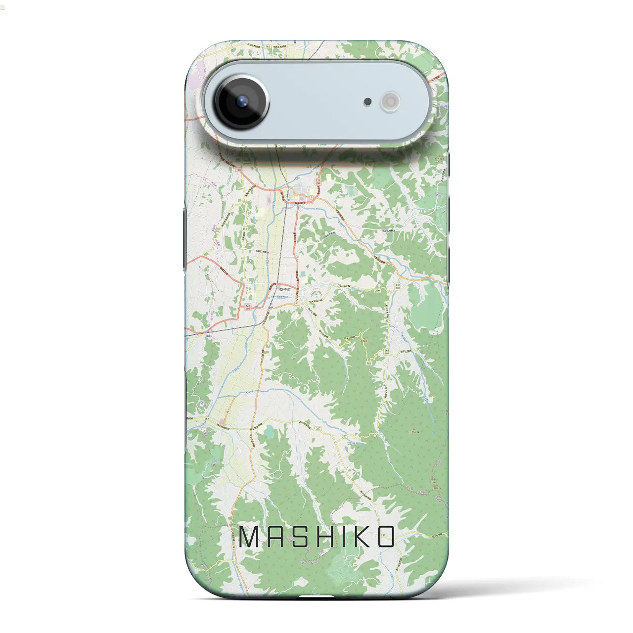 【益子（栃木県）】地図柄iPhoneケース（バックカバータイプ）