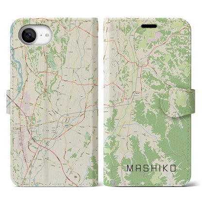 【益子（栃木県）】地図柄iPhoneケース（手帳タイプ）