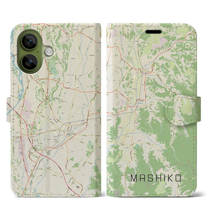 【益子（栃木県）】地図柄iPhoneケース（手帳タイプ）