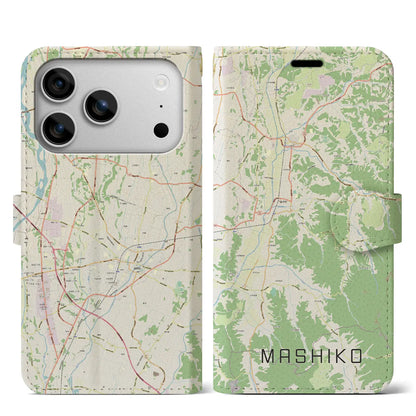 【益子（栃木県）】地図柄iPhoneケース（手帳タイプ）