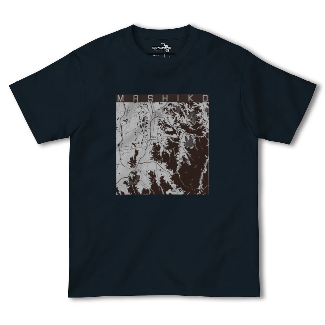 【益子(栃木県)】地図柄ヘビーウェイトTシャツ