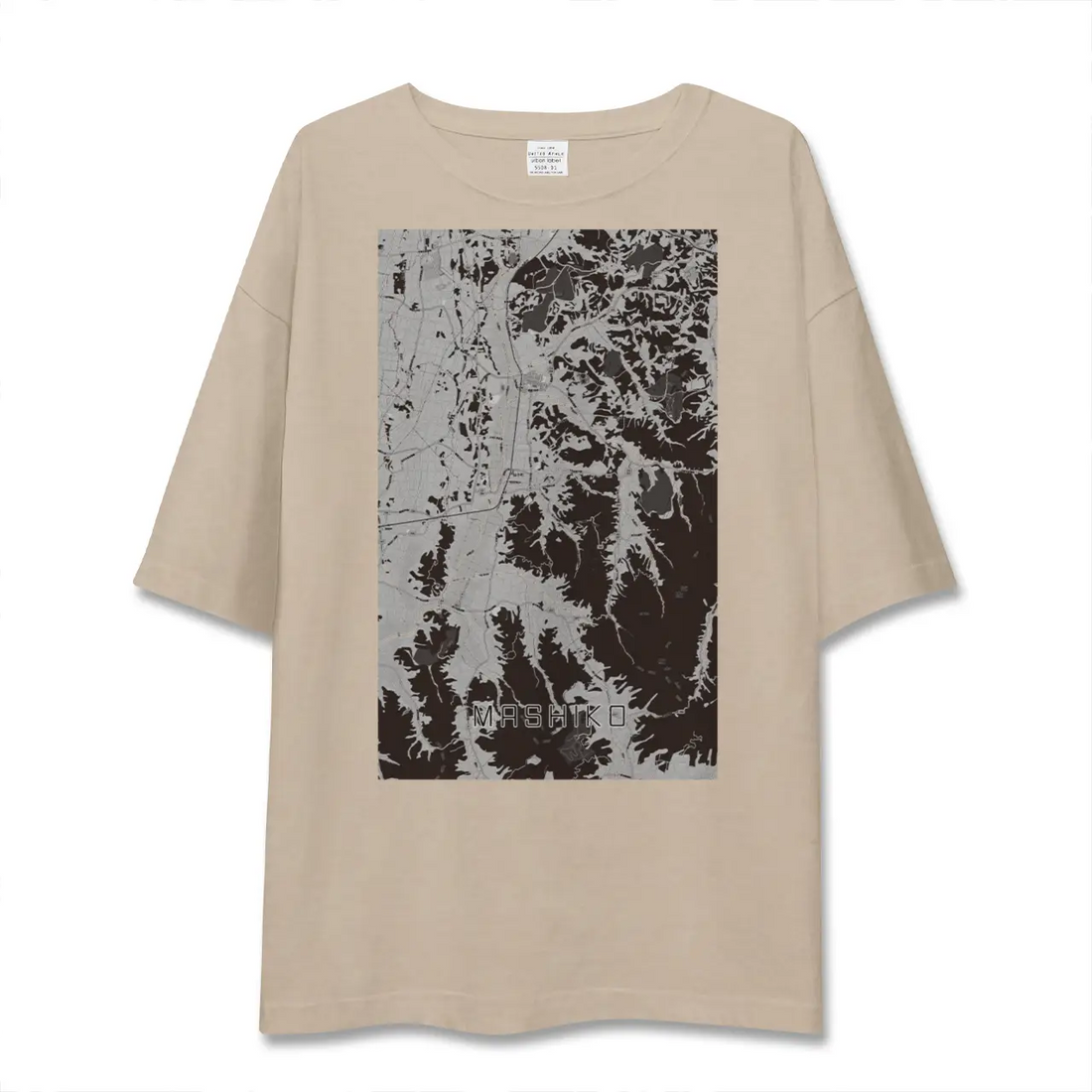 【益子（栃木県）】地図柄ビッグシルエットTシャツ
