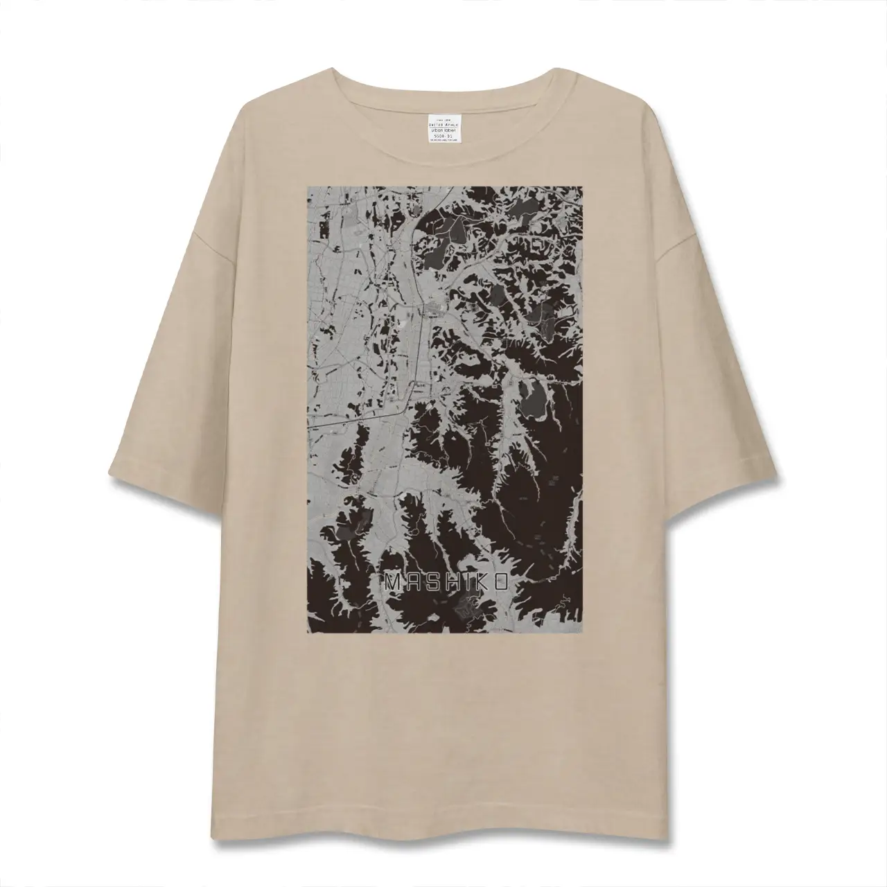 【益子（栃木県）】地図柄ビッグシルエットTシャツ
