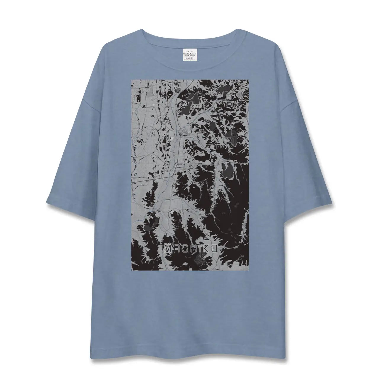 【益子（栃木県）】地図柄ビッグシルエットTシャツ