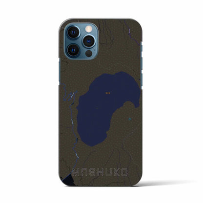 【摩周湖（北海道）】地図柄iPhoneケース（バックカバータイプ）