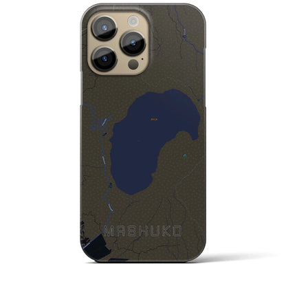 【摩周湖（北海道）】地図柄iPhoneケース（バックカバータイプ）