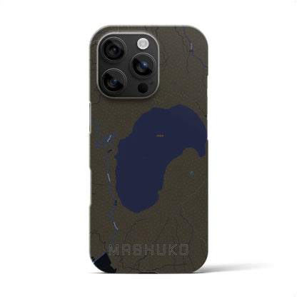 【摩周湖（北海道）】地図柄iPhoneケース（バックカバータイプ）