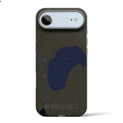 【摩周湖（北海道）】地図柄iPhoneケース（バックカバータイプ）