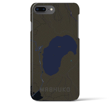 【摩周湖（北海道）】地図柄iPhoneケース（バックカバータイプ）